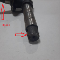 Цапфа права  Xingtai 120 L=130 шпонка в сторону колеса